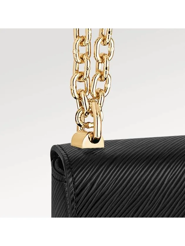24 Years Women s Twist PM Chain Mini Bag Cross Black Gold 21119