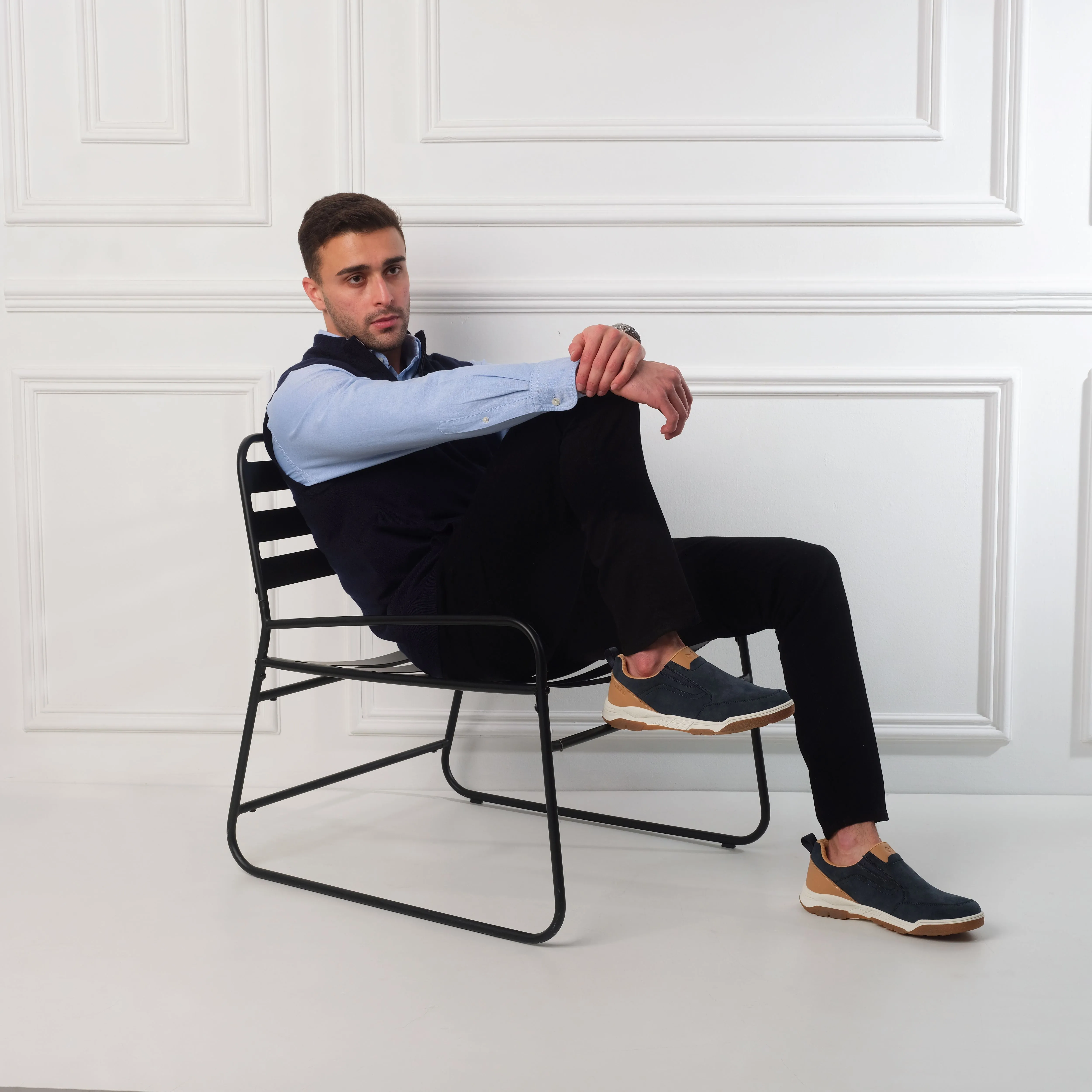 BRANSON MENS SNEAKERS-NAVY