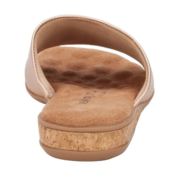 Cam Sandal: Rose Gold Soft Metallic Leather NEW I Walking Cradle