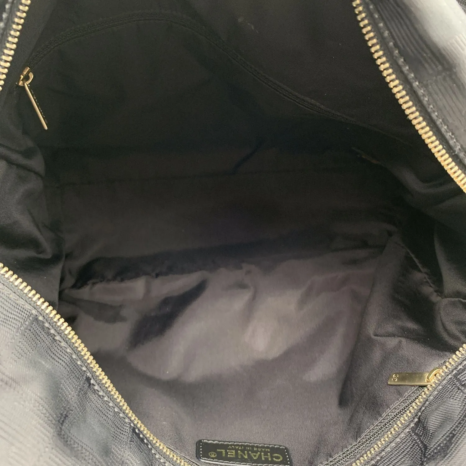 CHANEL Black Nylon New Travel Line Tote Shoulder Bag 2000S