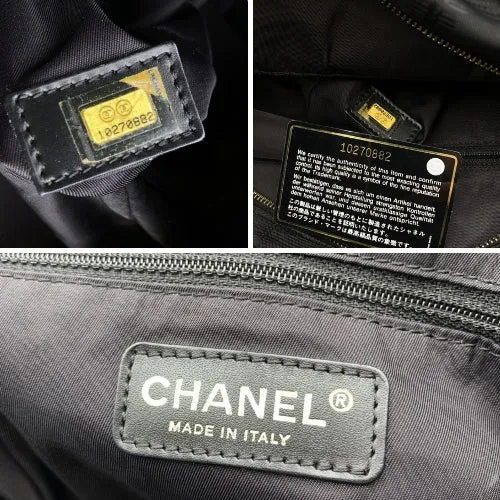 CHANEL Black Nylon New Travel Line Tote Shoulder Bag 2000S