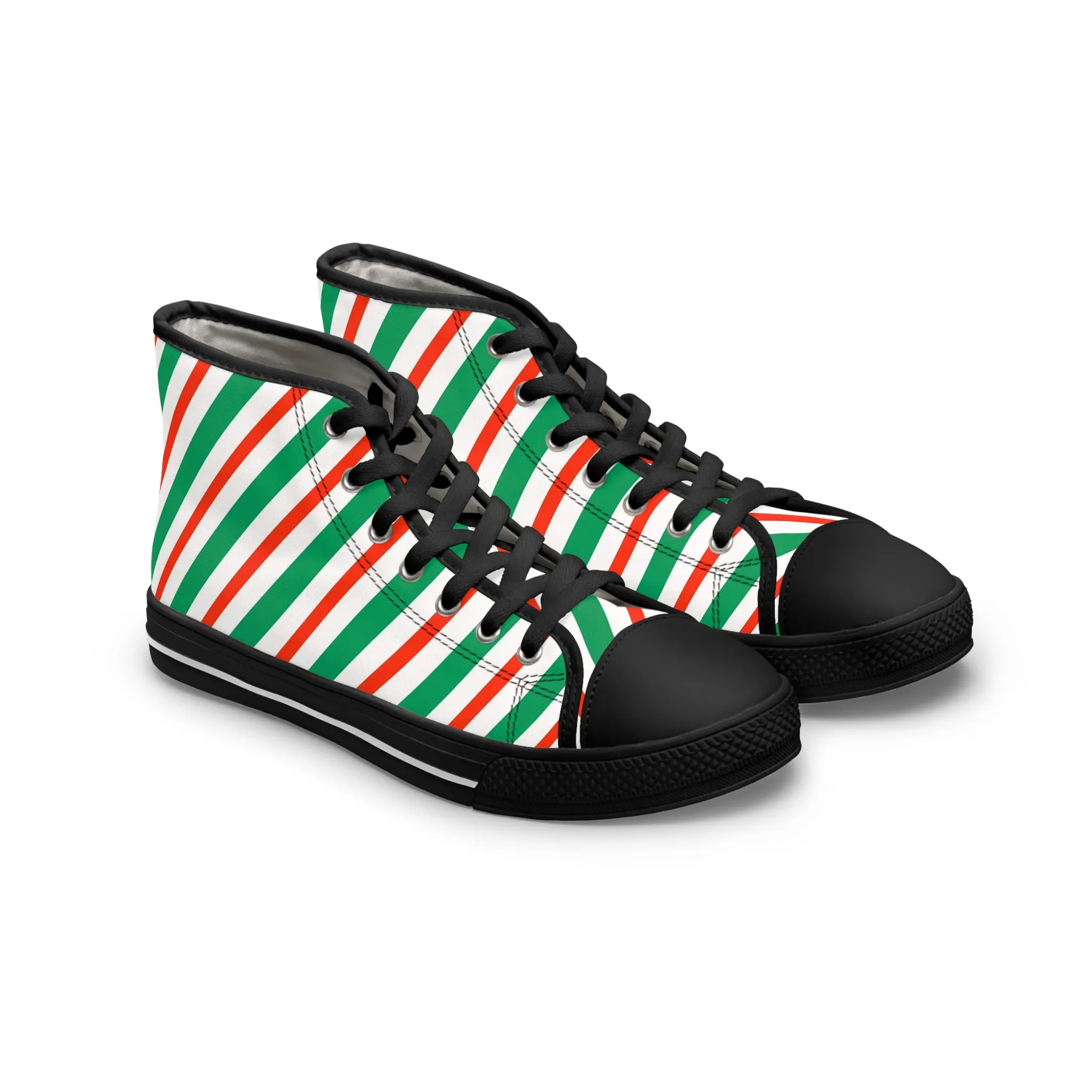 Christmas Candy Cane Women's High Top Sneakers