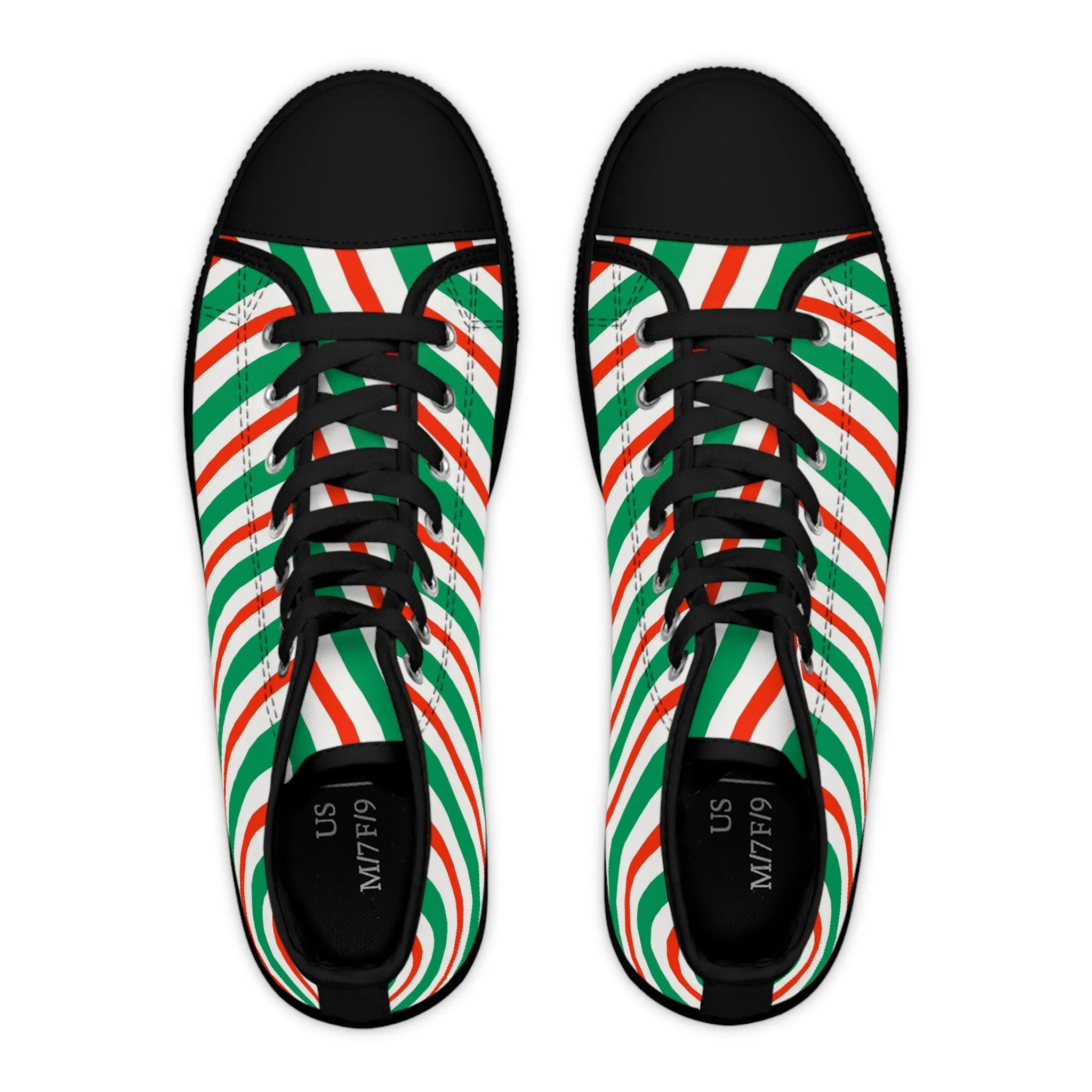Christmas Candy Cane Women's High Top Sneakers