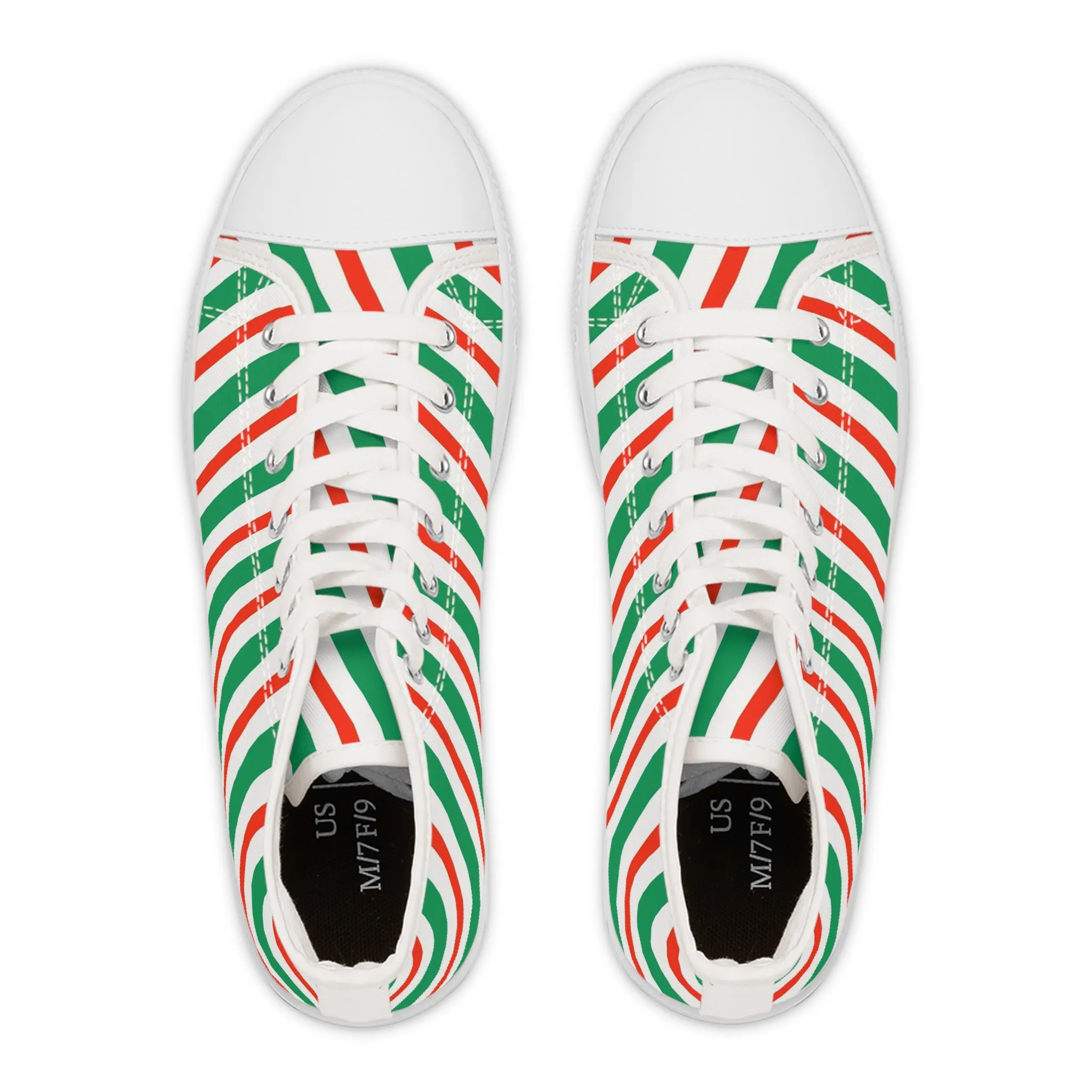 Christmas Candy Cane Women's High Top Sneakers