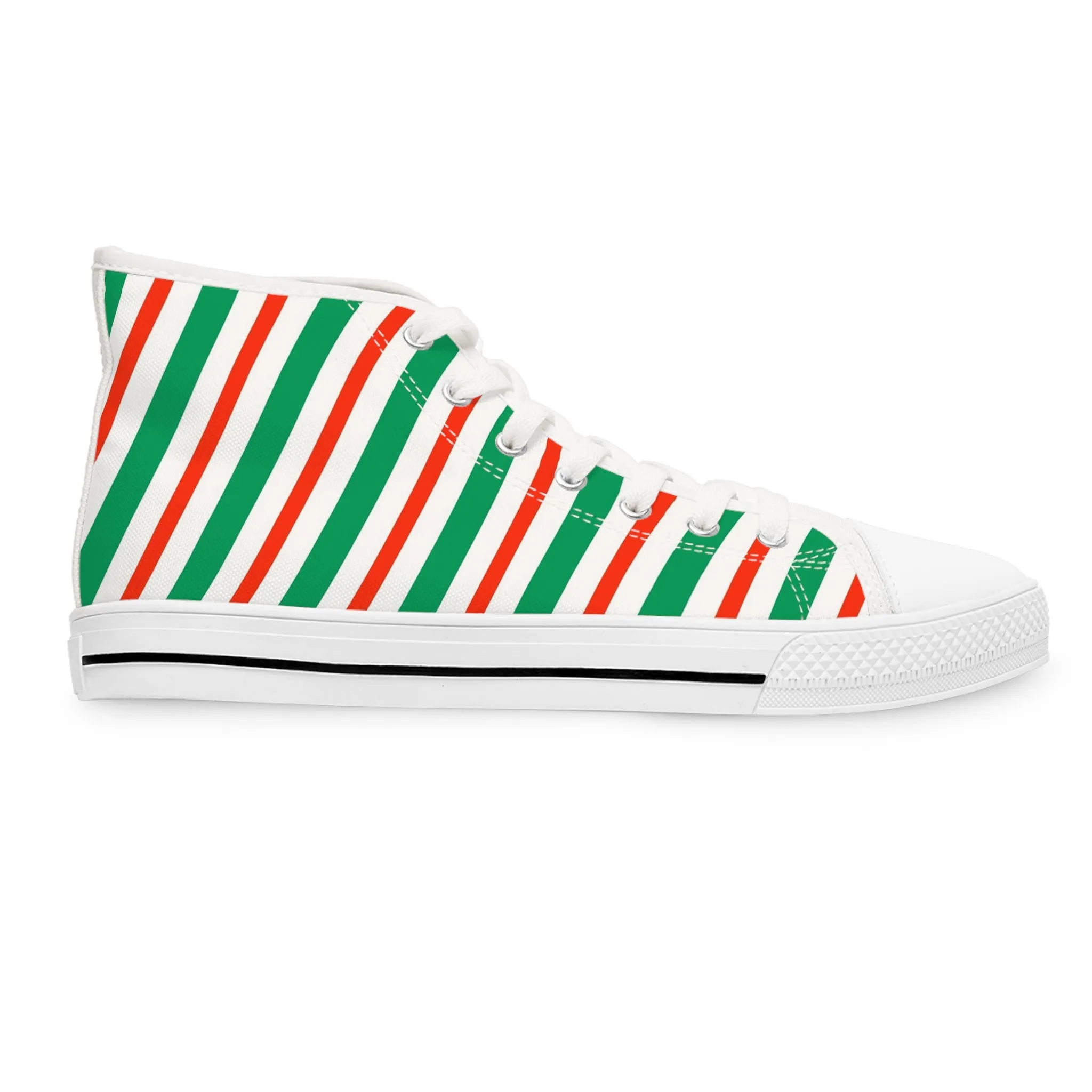 Christmas Candy Cane Women's High Top Sneakers