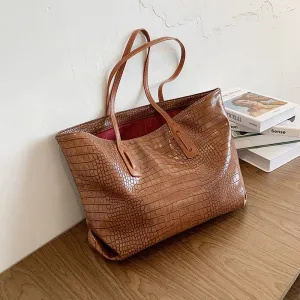Christmas Gift Stone Pattern Ladies Tote Bags High Capacity PU Leather Shoulder Bags For Women 2020 Fashion Handbags Female Designer Handle Bag