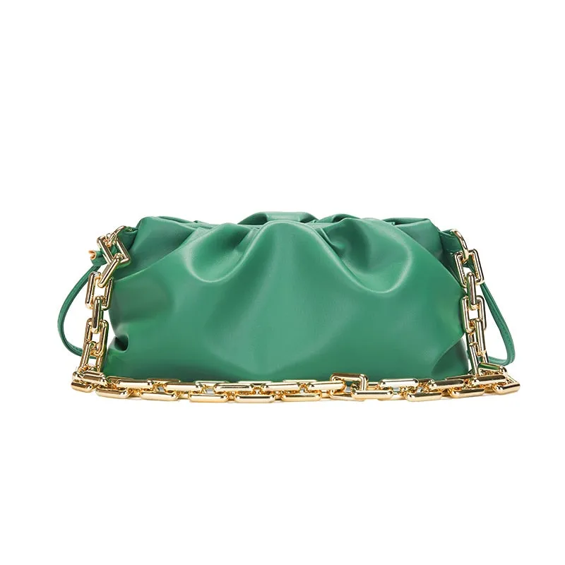 Cloud Pouch Bag Thick Chain Shoulder Bag Fashion Leather Women's Bag Luxury Handbags Designer Crossbody Bags for Women 2020 New