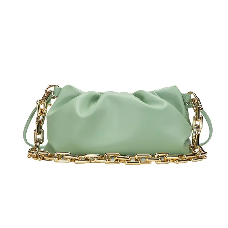 Cloud Pouch Bag Thick Chain Shoulder Bag Fashion Leather Women's Bag Luxury Handbags Designer Crossbody Bags for Women 2020 New