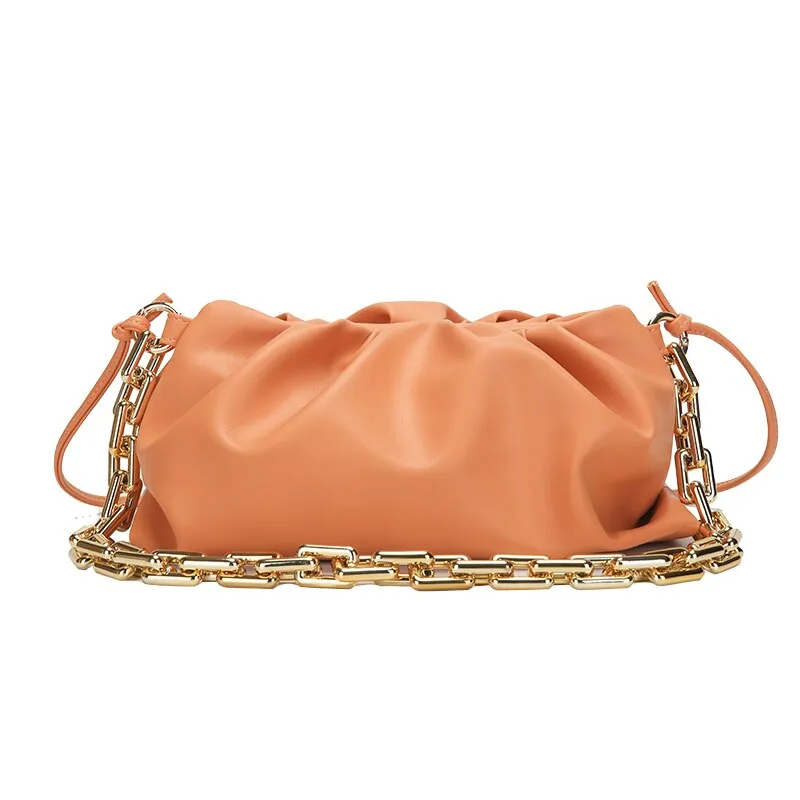 Cloud Pouch Bag Thick Chain Shoulder Bag Fashion Leather Women's Bag Luxury Handbags Designer Crossbody Bags for Women 2020 New