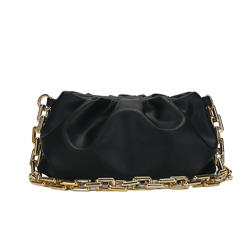 Cloud Pouch Bag Thick Chain Shoulder Bag Fashion Leather Women's Bag Luxury Handbags Designer Crossbody Bags for Women 2020 New