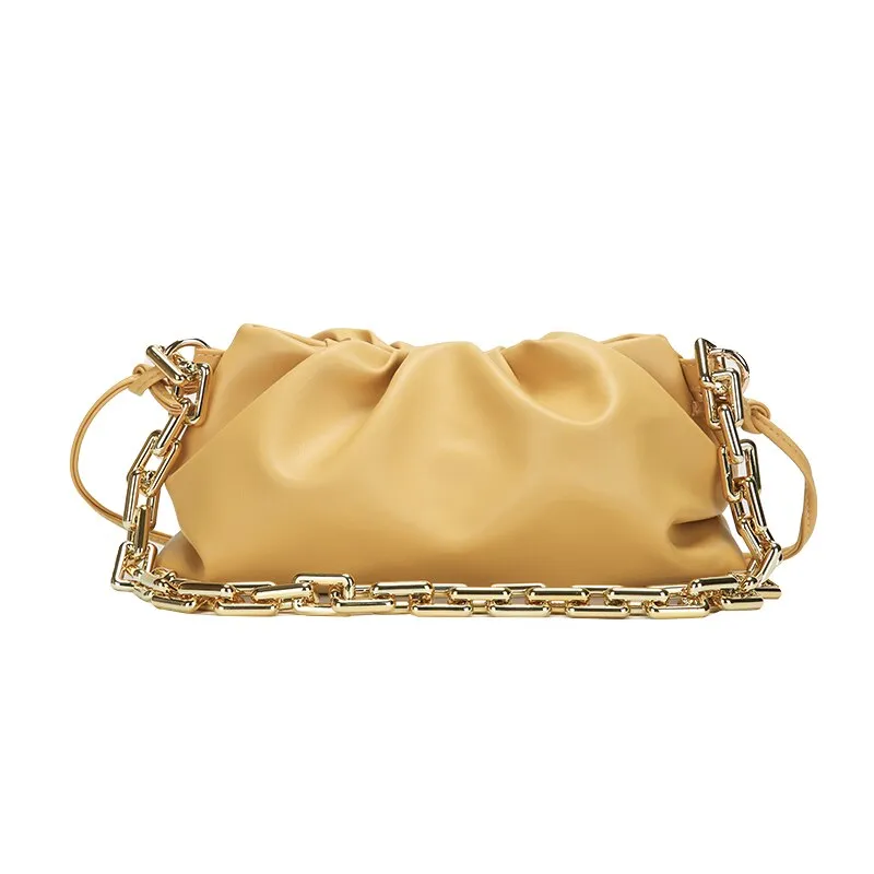 Cloud Pouch Bag Thick Chain Shoulder Bag Fashion Leather Women's Bag Luxury Handbags Designer Crossbody Bags for Women 2020 New