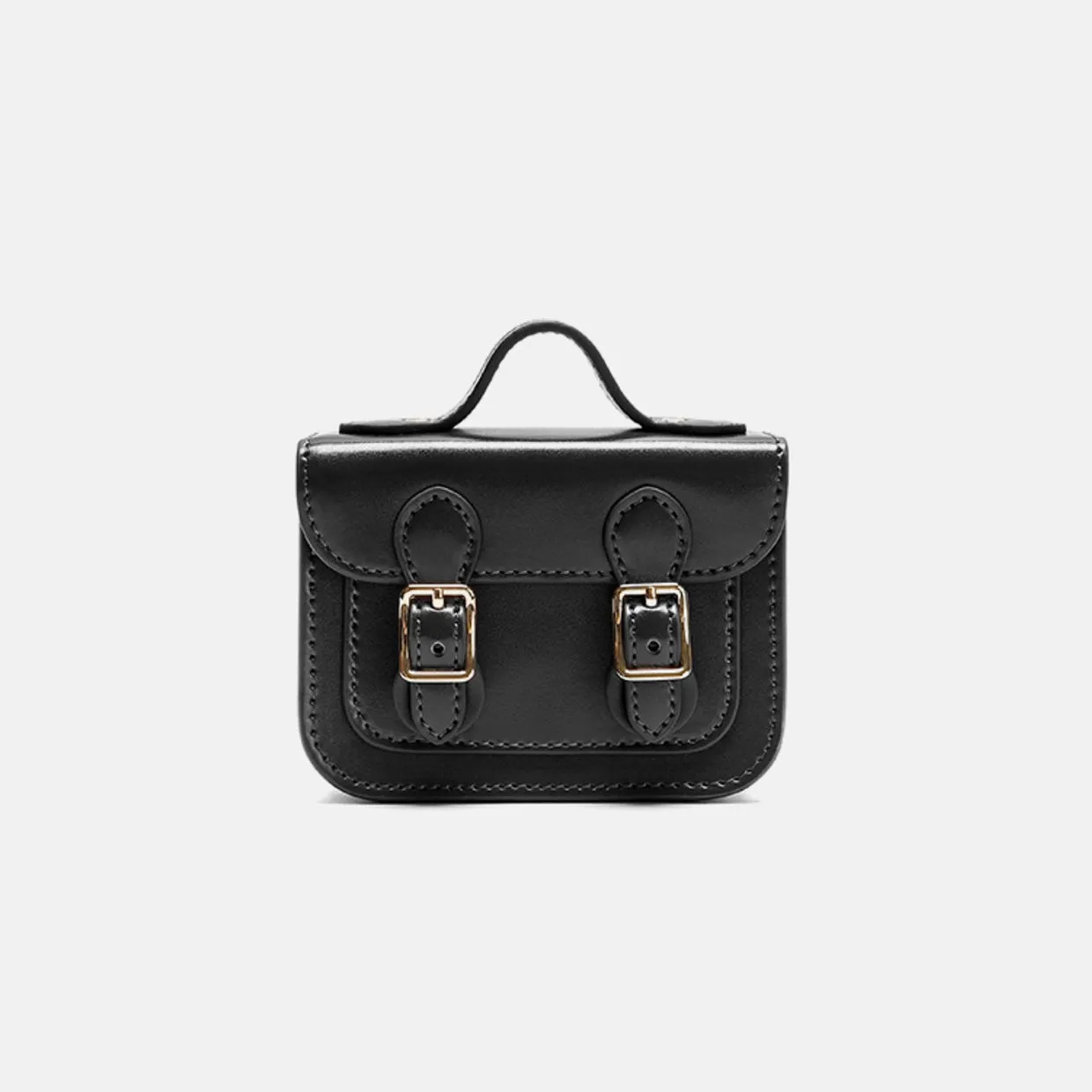 Cute Womens Mini Leather Crossbody Bag Black Leather Shoulder Bag