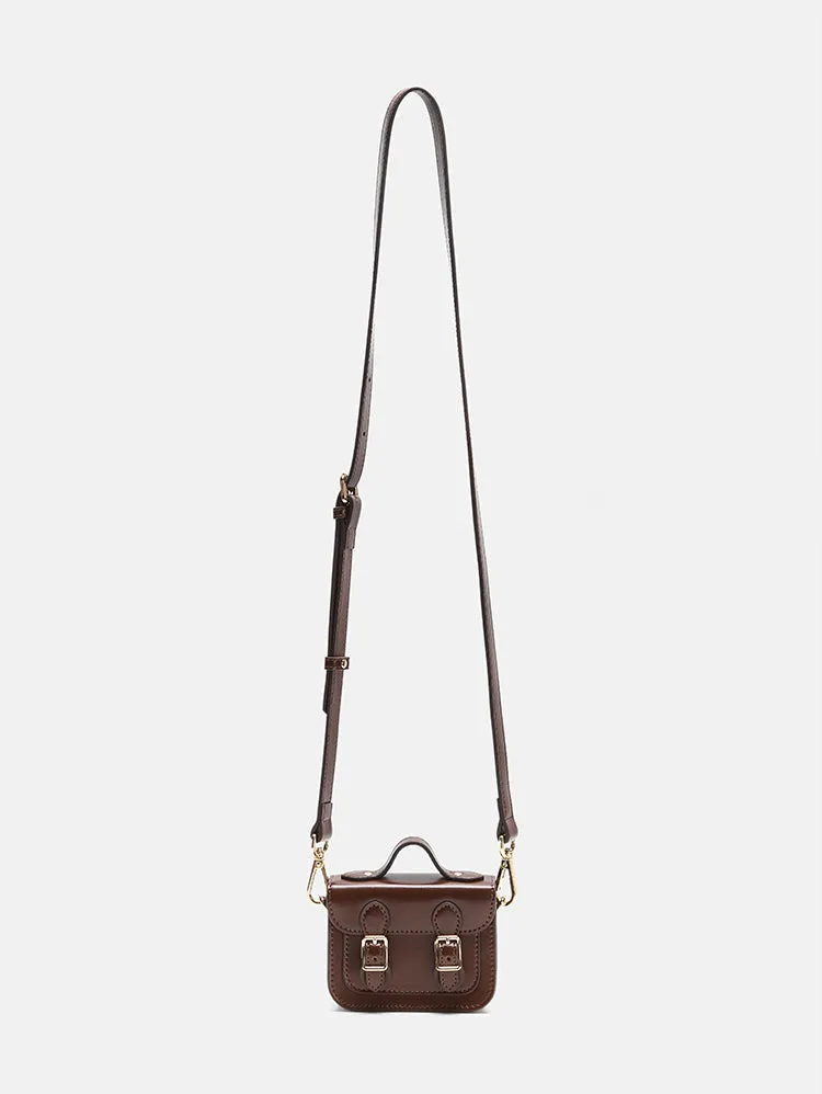 Cute Womens Mini Leather Crossbody Bag Black Leather Shoulder Bag