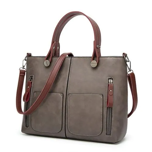 Leather Handbags Women Bag High Quality Casual Shoulder Female Trunk Tote Large designer Fashion 1