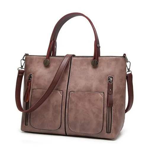 Leather Handbags Women Bag High Quality Casual Shoulder Female Trunk Tote Large designer Fashion 1