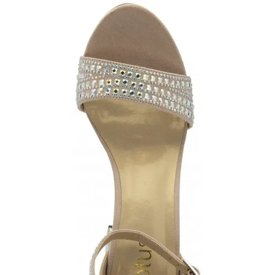 Lotus "Marquesa" Pink Diamante Block Heeled Sandal