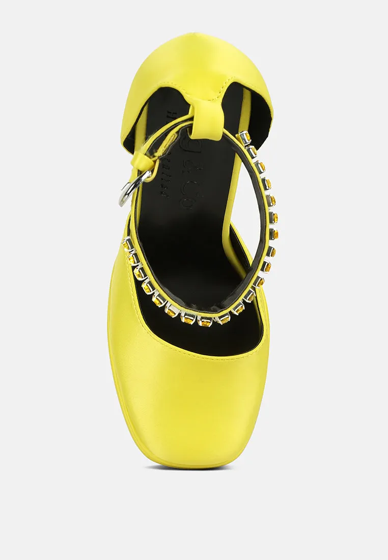 MARTINI Yellow Sky High Platform Sandals