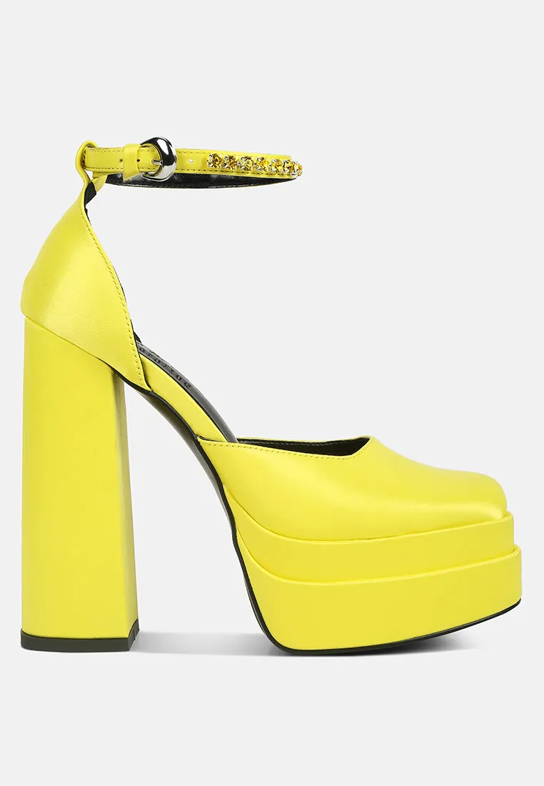 MARTINI Yellow Sky High Platform Sandals