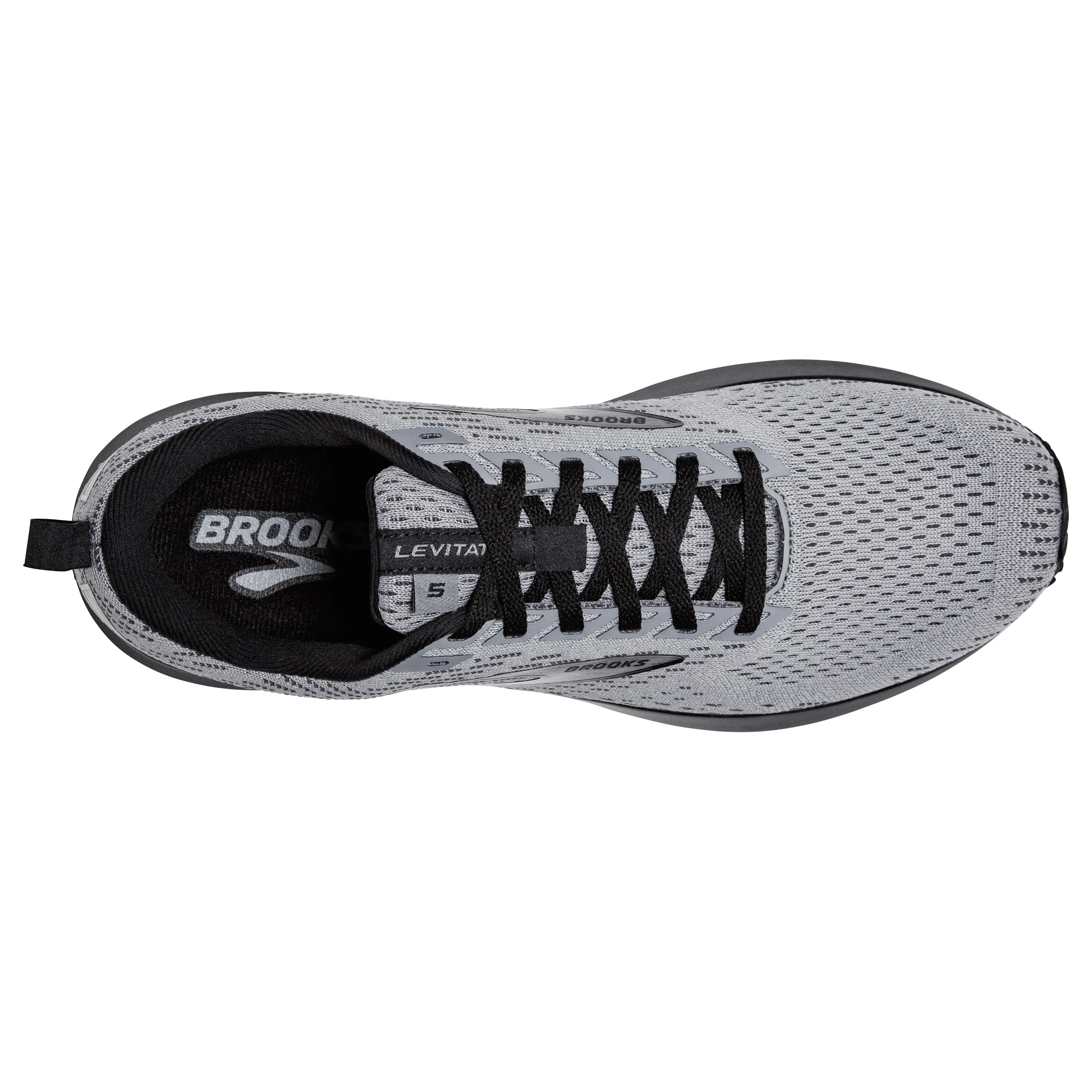 Men's Brooks Levitate 5 Color: Grey/Oyster/Black Pearl