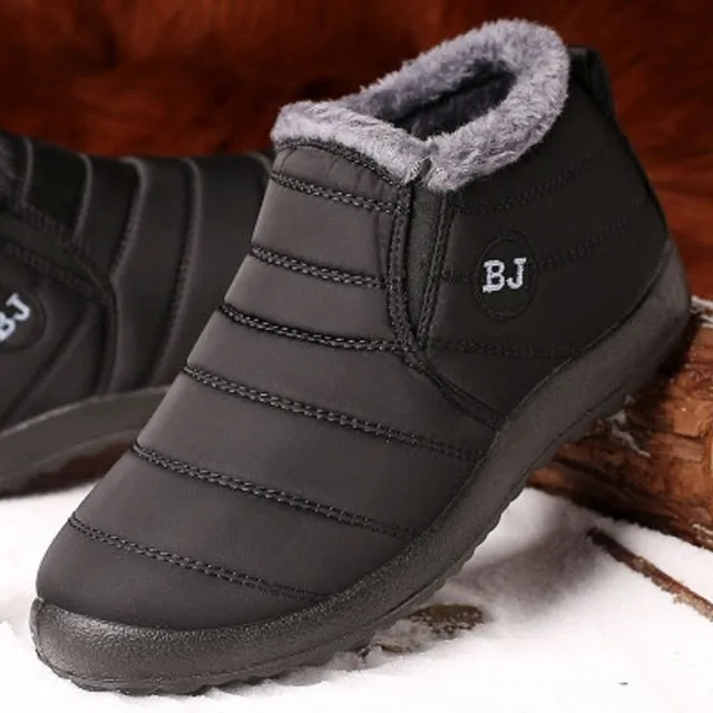 Plus Size Men Boots Fashion Winter Boots For Men Fur Winter Snow Boots Plush Fashion Mans Footwear Warm Waterproof Men Shoes