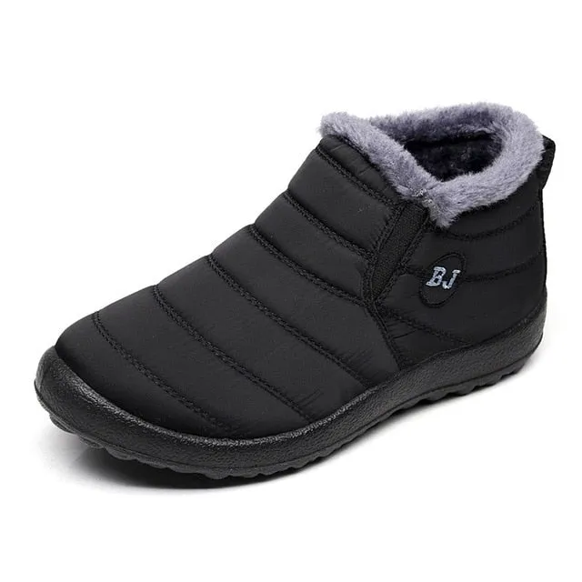 Plus Size Men Boots Fashion Winter Boots For Men Fur Winter Snow Boots Plush Fashion Mans Footwear Warm Waterproof Men Shoes