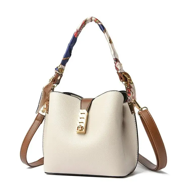 PU Leather Women Bucket Shoulder Bags