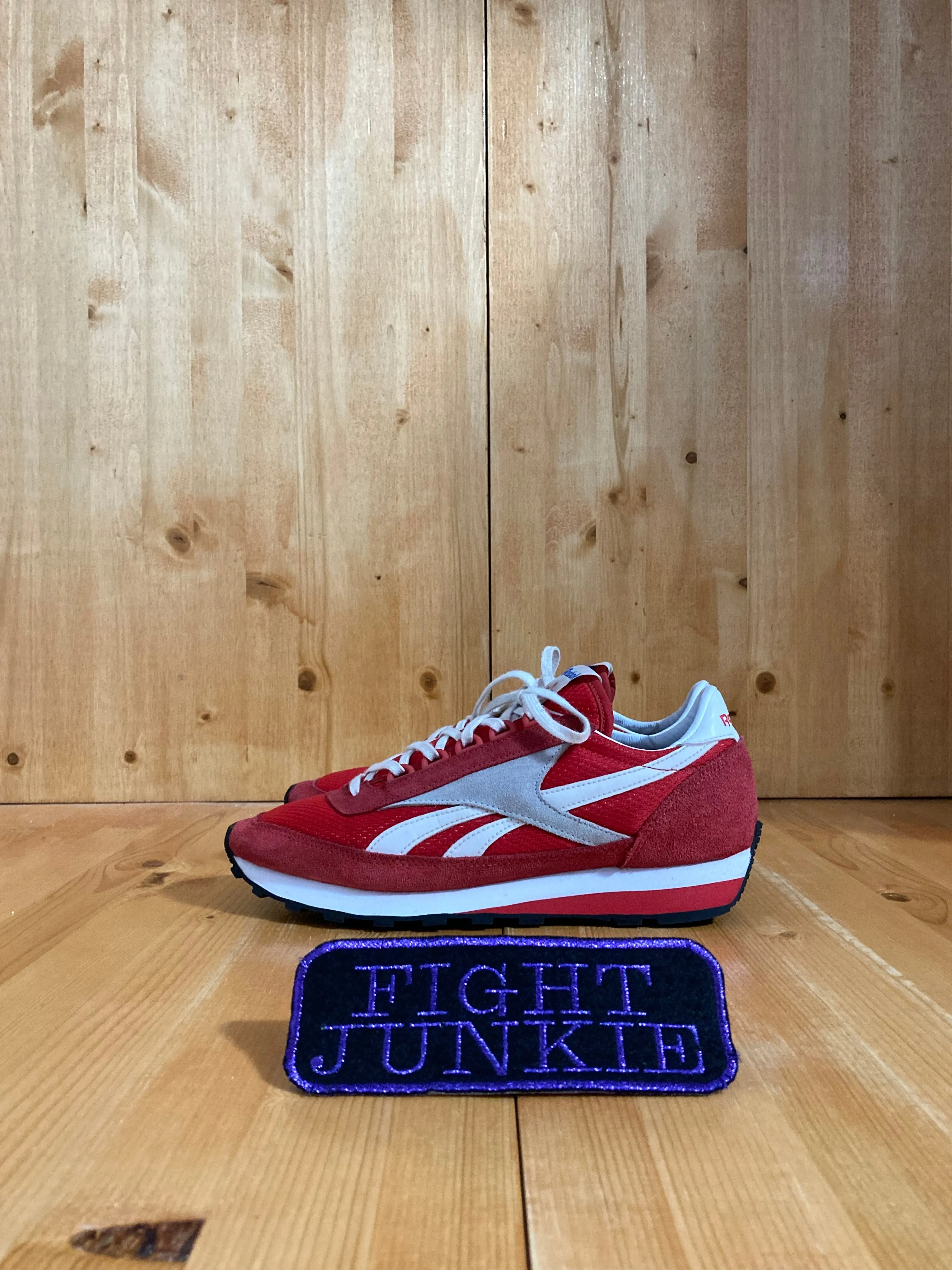 REEBOK AZTEC OG VARSITY Women's Size 7.5 Suede & Mesh Running Training Shoes Sneakers Red & White