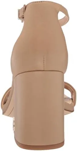 Sam Edelman Daniella Beige  Ankle Strap Block Heeled Open Toe Heeled Sandals