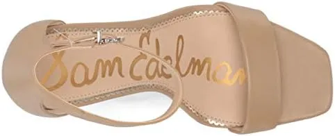 Sam Edelman Daniella Beige  Ankle Strap Block Heeled Open Toe Heeled Sandals