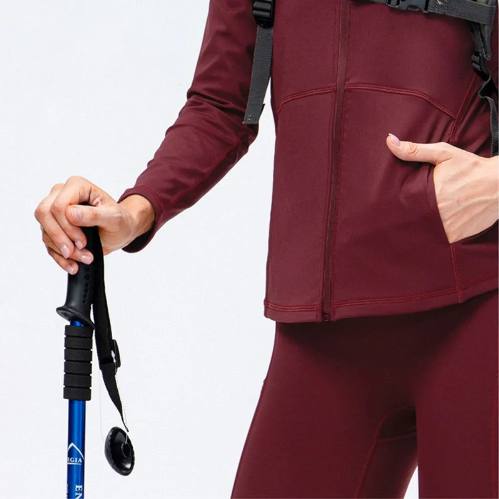 (Size XL) Elastic Outdoor Sports Jacket Breathable Training Running Jacket - Gray