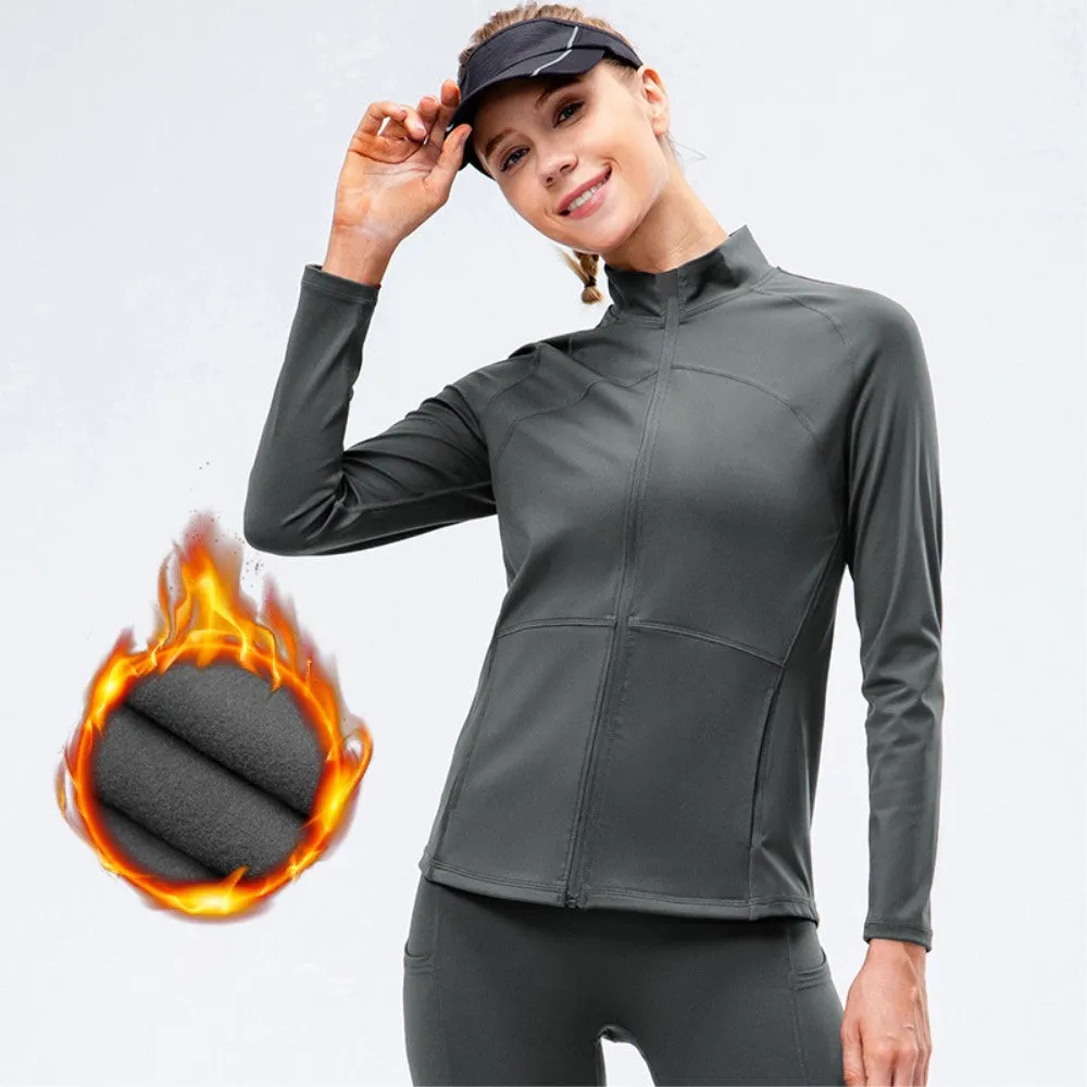 (Size XL) Elastic Outdoor Sports Jacket Breathable Training Running Jacket - Gray
