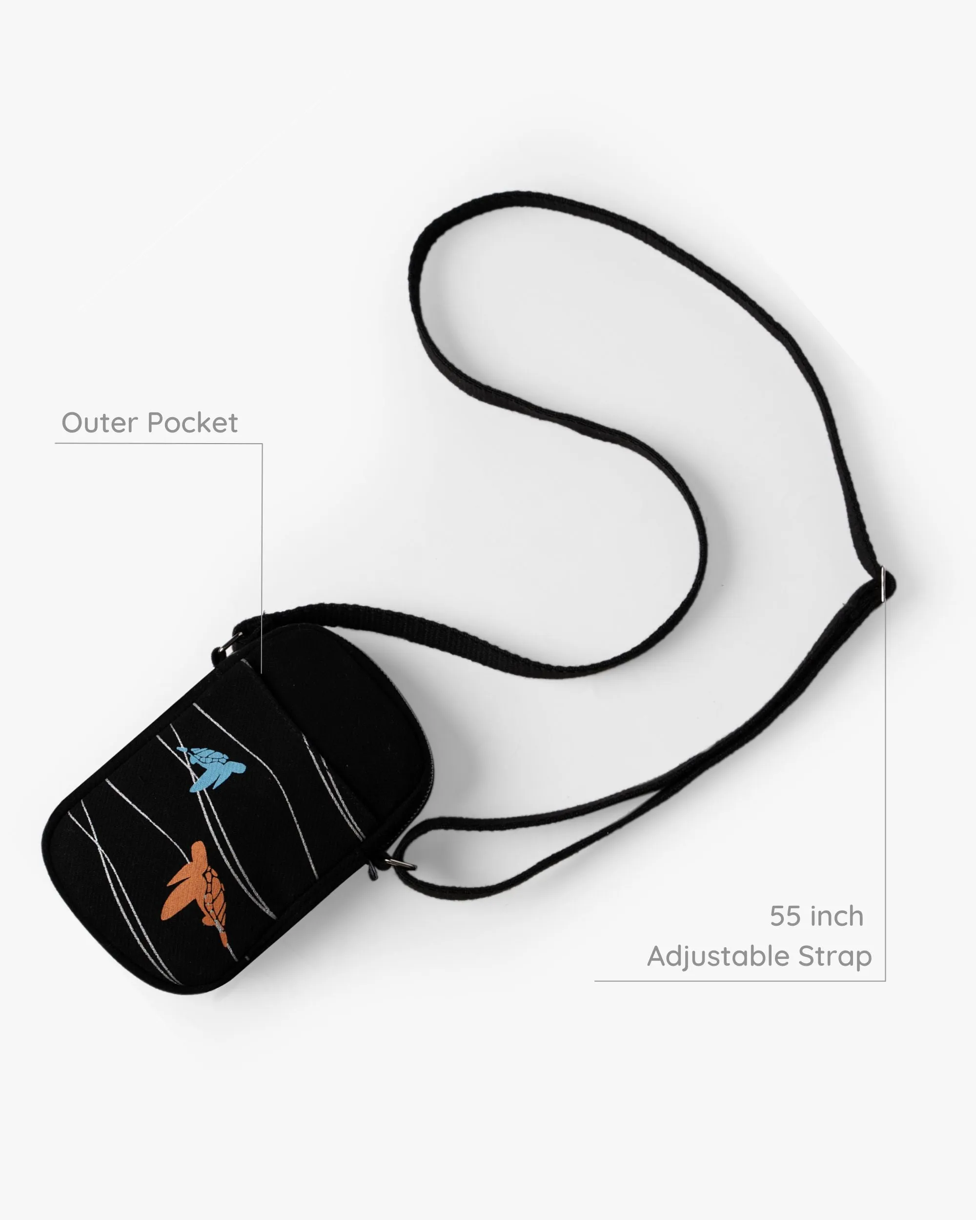 The Phone Bag (Pack of 2)- Flora & Sea Turtle