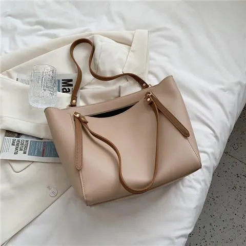 Tote Bag Shoulder Bag Female Women Designer Handbag  Backpack Women Bag Zipper Fashion 2021 New Trend PU Leather High Capacity
